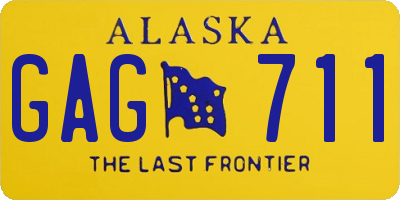 AK license plate GAG711