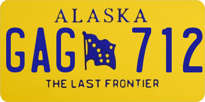 AK license plate GAG712