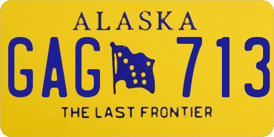 AK license plate GAG713