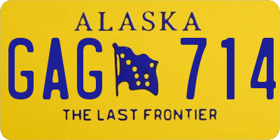 AK license plate GAG714