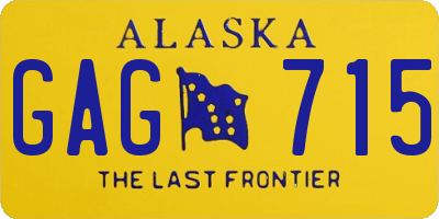 AK license plate GAG715