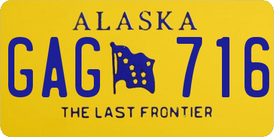 AK license plate GAG716