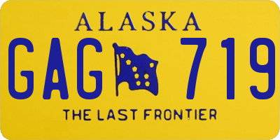 AK license plate GAG719