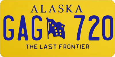 AK license plate GAG720