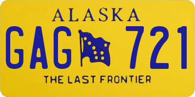 AK license plate GAG721