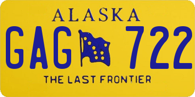 AK license plate GAG722