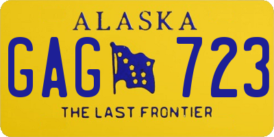 AK license plate GAG723