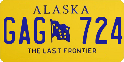 AK license plate GAG724