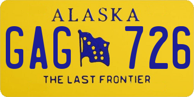 AK license plate GAG726