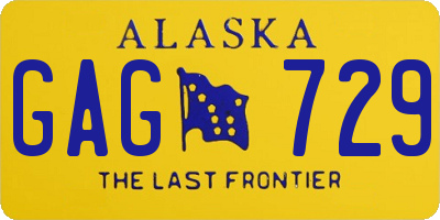 AK license plate GAG729