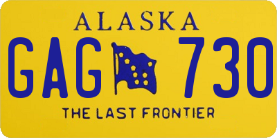 AK license plate GAG730