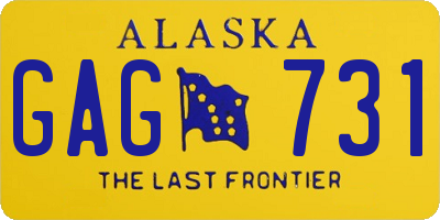 AK license plate GAG731