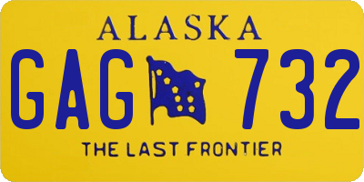 AK license plate GAG732