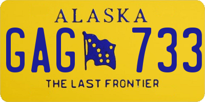 AK license plate GAG733