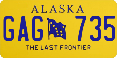 AK license plate GAG735