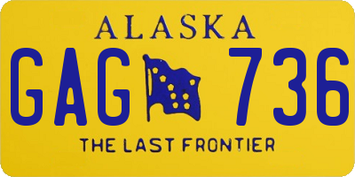 AK license plate GAG736