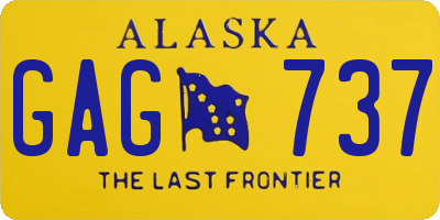 AK license plate GAG737