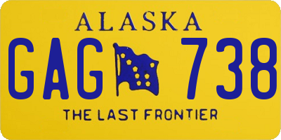 AK license plate GAG738