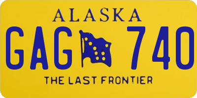 AK license plate GAG740