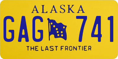 AK license plate GAG741