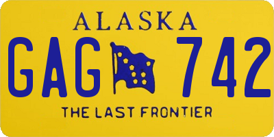 AK license plate GAG742