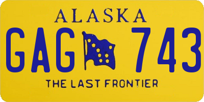 AK license plate GAG743