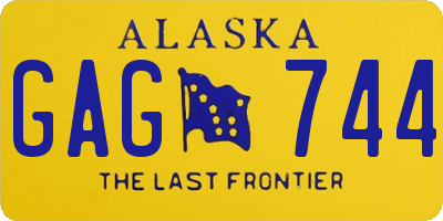 AK license plate GAG744