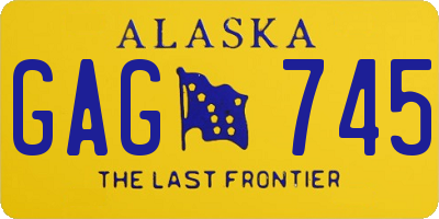 AK license plate GAG745