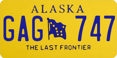 AK license plate GAG747