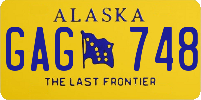 AK license plate GAG748