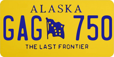 AK license plate GAG750