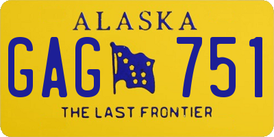 AK license plate GAG751