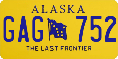 AK license plate GAG752