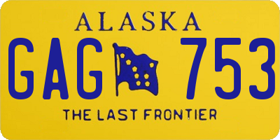 AK license plate GAG753