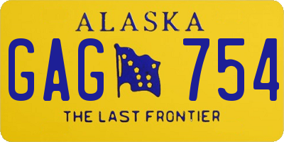 AK license plate GAG754