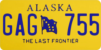 AK license plate GAG755