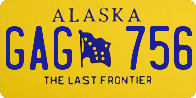 AK license plate GAG756