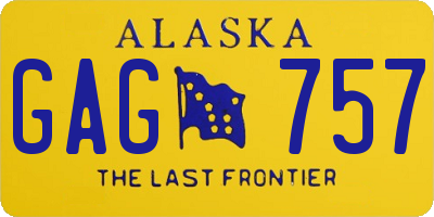 AK license plate GAG757