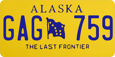 AK license plate GAG759