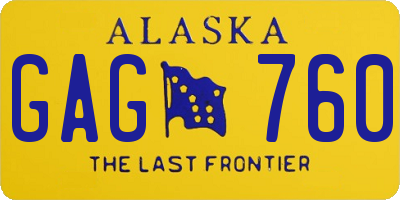 AK license plate GAG760