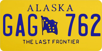 AK license plate GAG762