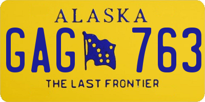 AK license plate GAG763