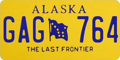 AK license plate GAG764