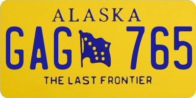 AK license plate GAG765