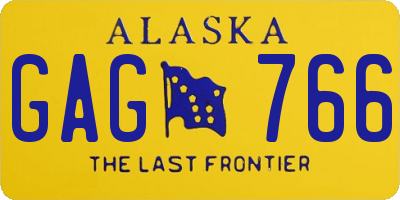 AK license plate GAG766