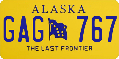 AK license plate GAG767