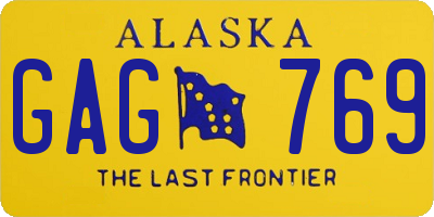 AK license plate GAG769