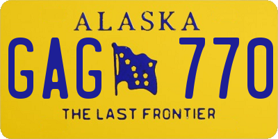 AK license plate GAG770