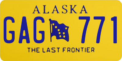 AK license plate GAG771