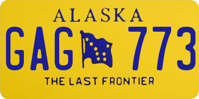 AK license plate GAG773